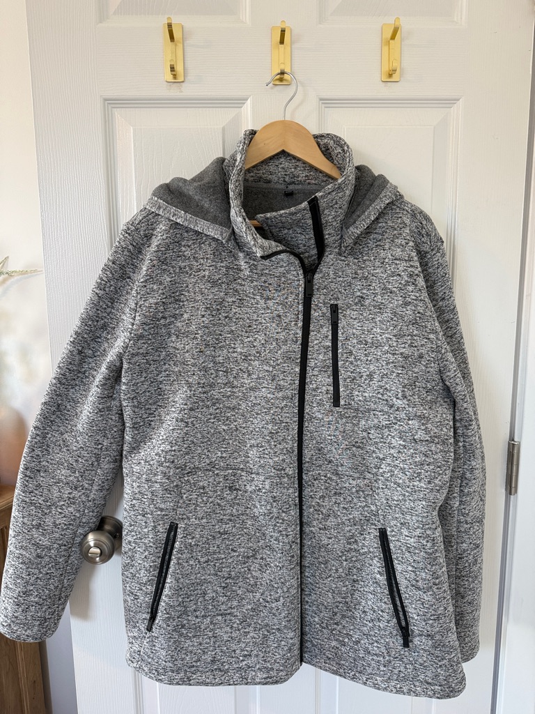 Kiava Gray Marled Knit Hoodie